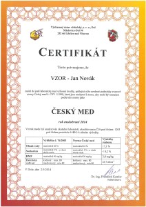 certifikát český med