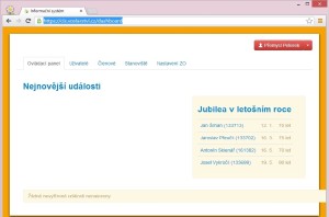 CIS úvodní obrazovka